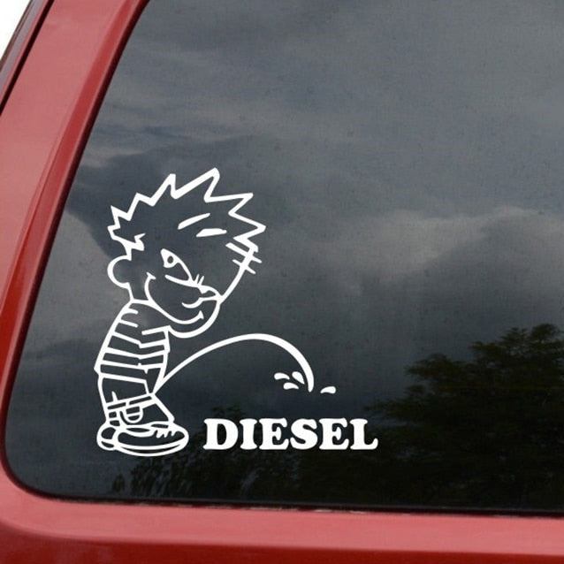 Diesel 'Naughty Boy | Peeing' Vinyl Car Sticker