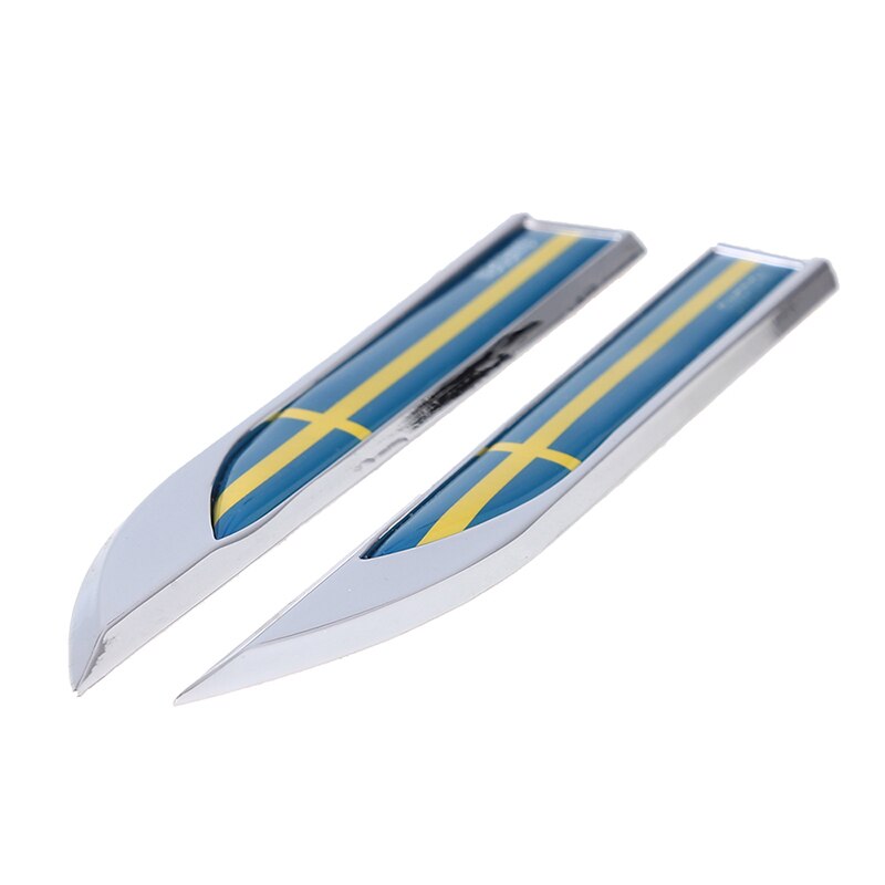 Side Fender Knife 'Sweden Emblem Flag' Metal Car Sticker