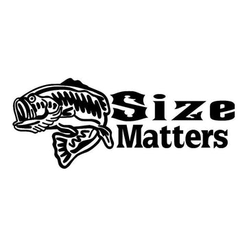 Bass Fish 'Size Matters' Vinyl Car Sticker