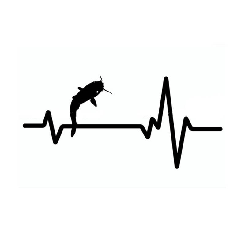 Heart Rate Line 'Catfish' Vinyl Car Sticker
