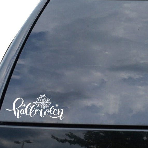 Halloween 'Spider Web' Vinyl Car Sticker