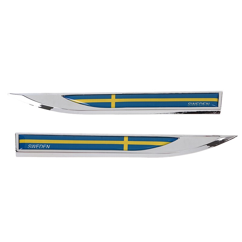 Side Fender Knife 'Sweden Emblem Flag' Metal Car Sticker