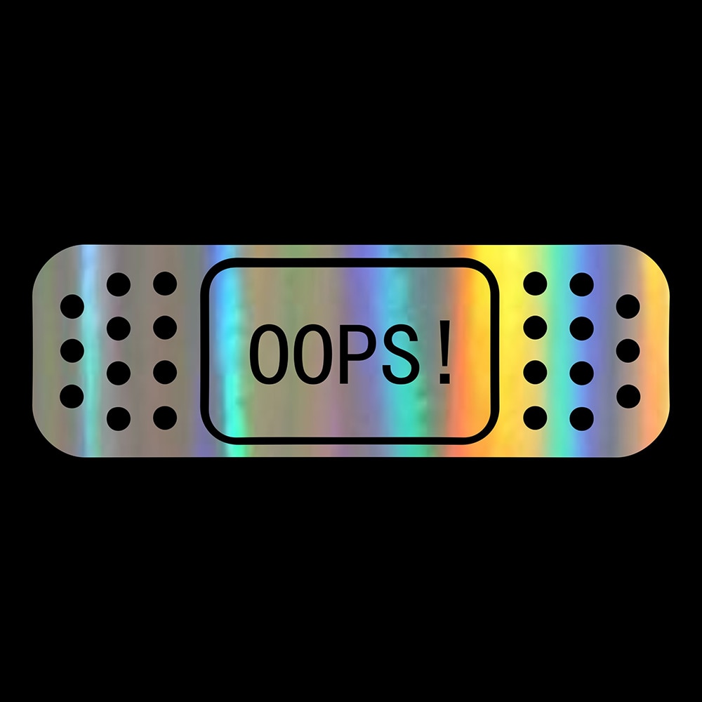 Cool 'Oops! Bandage' Vinyl Car Sticker