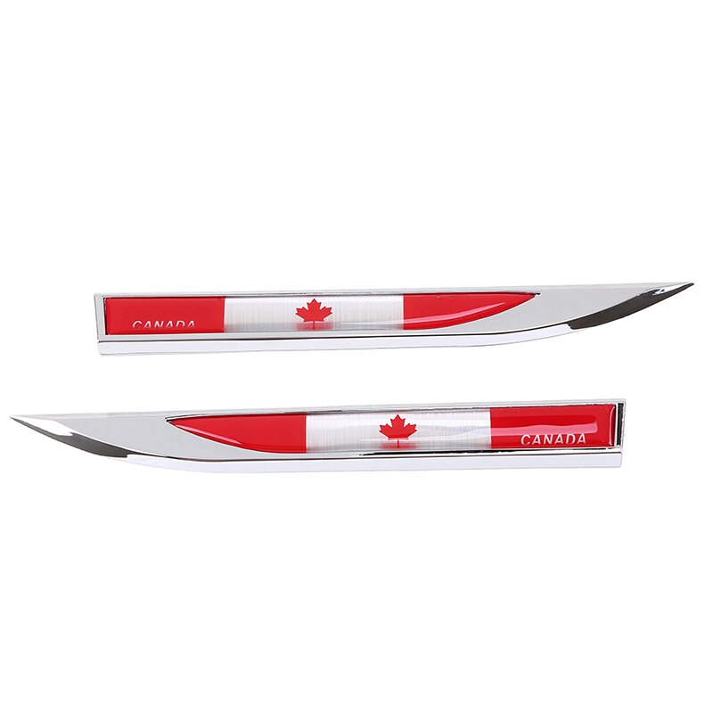 Side Fender Knife 'Canada Emblem Flag' Metal Car Sticker