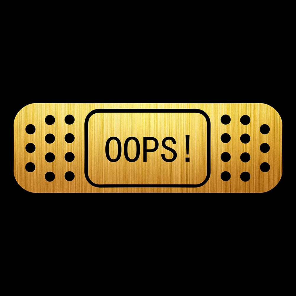 Cool 'Oops! Bandage' Vinyl Car Sticker