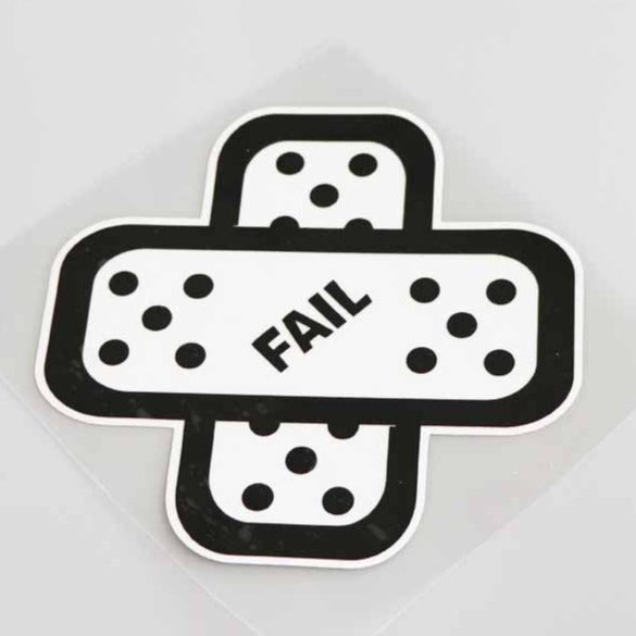 Cute 'Cross Fail Bandage' Vinyl Car Sticker