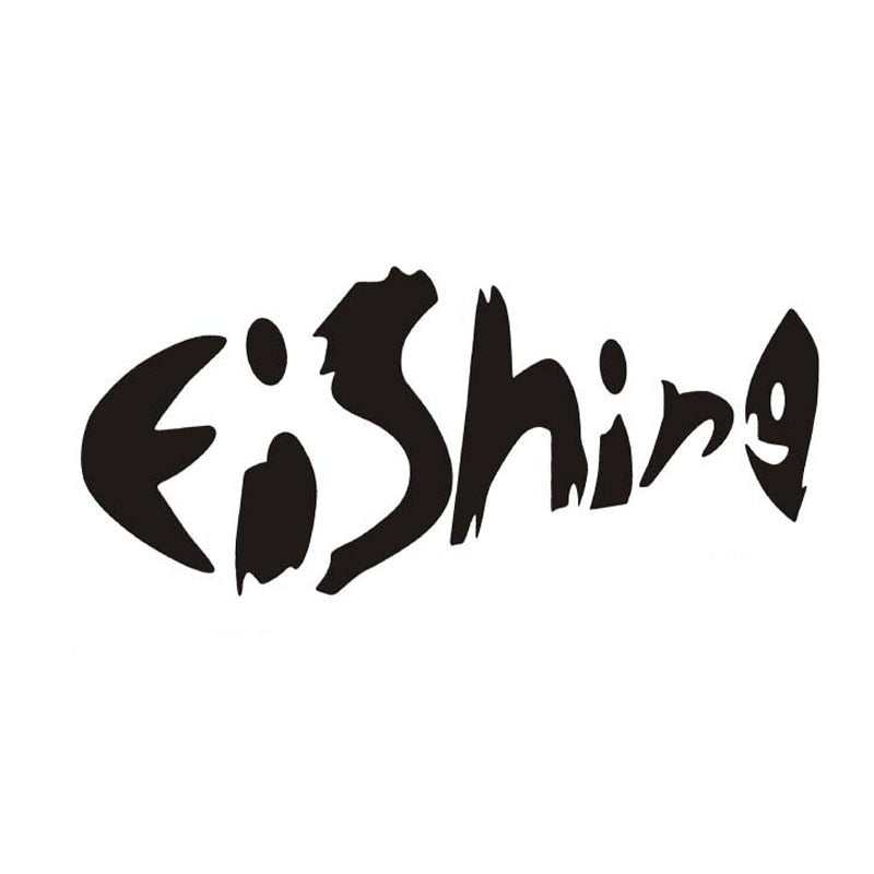 Fishing 'Font' Vinyl Car Sticker