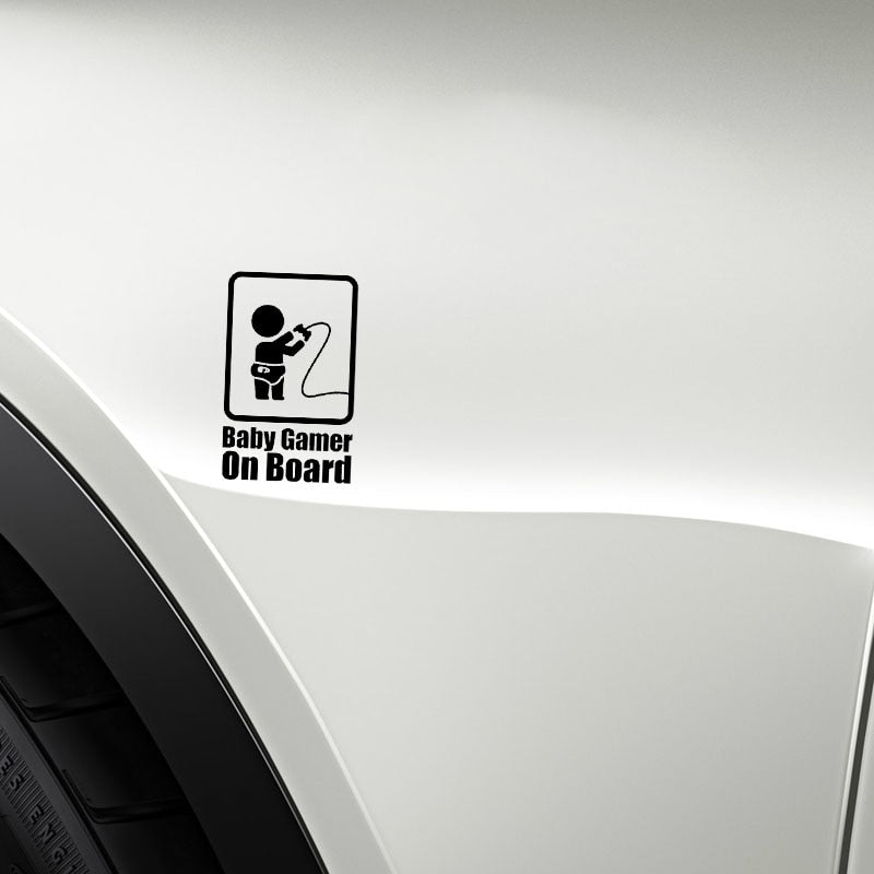 Baby Gamer On Board 'Playing' Vinyl Car Sticker