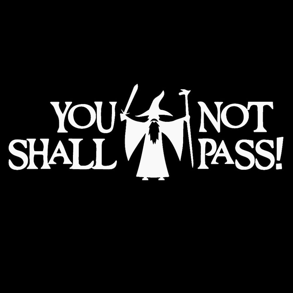 The Lord of the Rings 'Gandalf | You Shall Not Pass!' Vinyl Car Sticker
