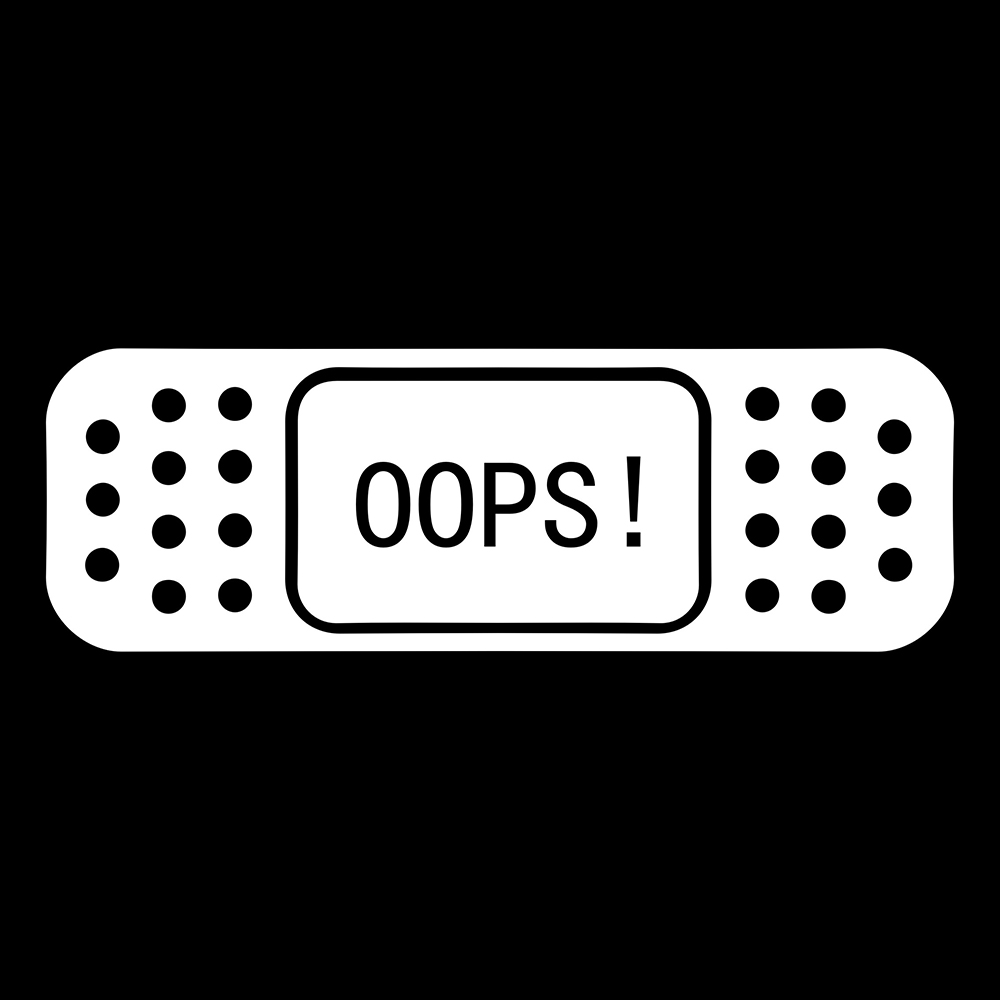Cool 'Oops! Bandage' Vinyl Car Sticker