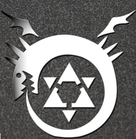 Fullmetal Alchemist 'Ouroboros Symbol' Metal Car Sticker