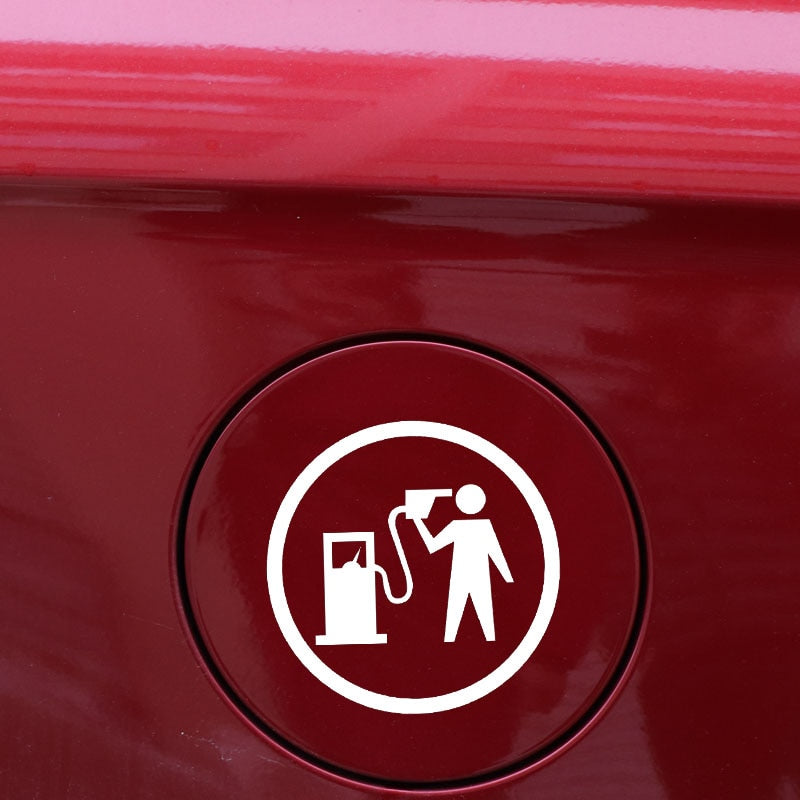 Fuel Tank 'Head Pointing | 2.0' Vinyl Car Sticker