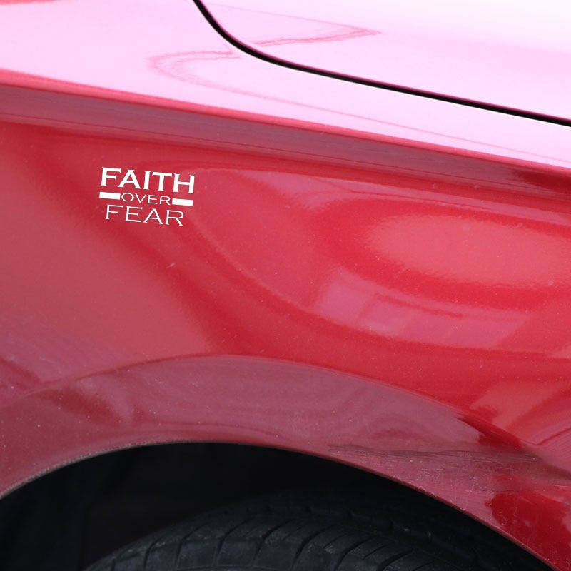 Faith Over Fear Vinyl Car Sticker