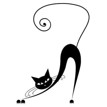 Siamese Cat 'Bending' Vinyl Car Sticker
