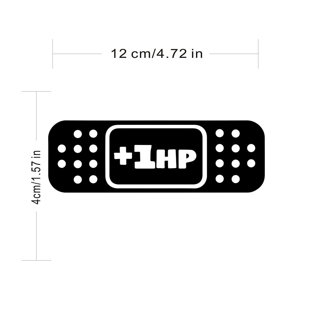 Cool '+1HP Bandage' Vinyl Car Sticker