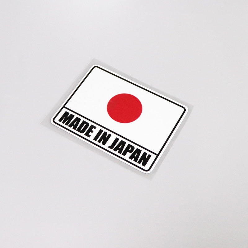 Made In Japan 'Japan Flag' Vinyl Car Sticker