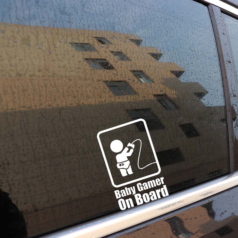 Baby Gamer On Board 'Playing' Vinyl Car Sticker