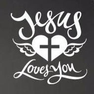 Religious 'Jesus Loves You' Vinyl Car Sticker