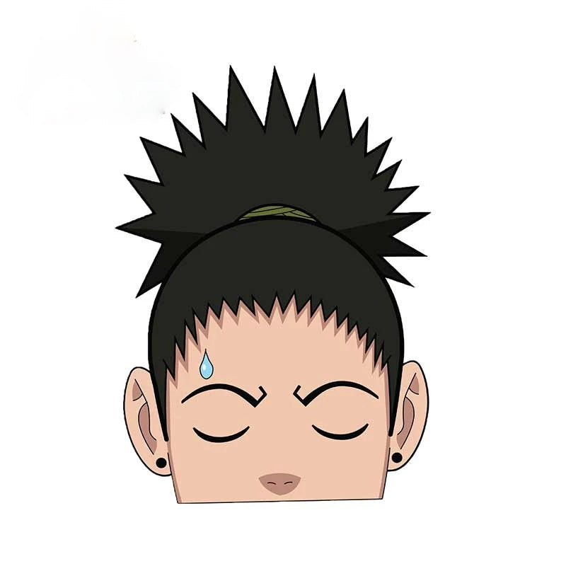 Naruto 'Shikamaru Nara | Closed Eyes' Vinyl Car Peeker Sticker