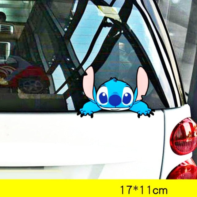 Lilo & Stitch 'Stitch | Peeking' Vinyl Car Peeker Sticker