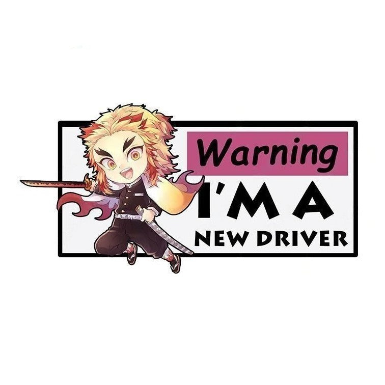 Warning I'm A New Driver 'Kyōjurō | Attacking' Vinyl Car Sticker