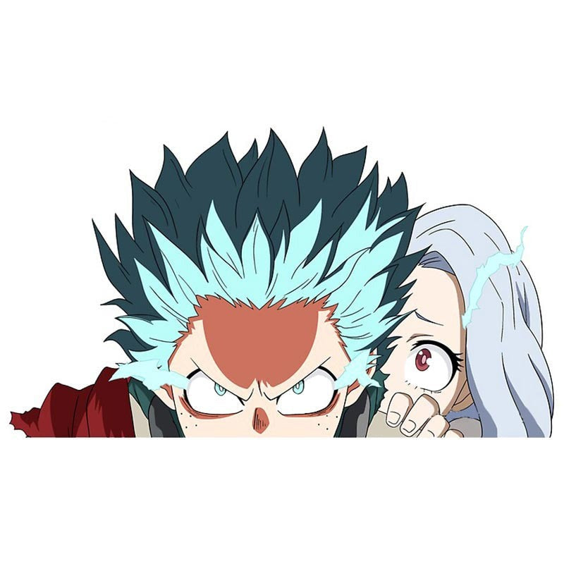 My Hero Academia 'Deku And Eri-Chan | Peeking' Vinyl Car Peeker Sticke ...
