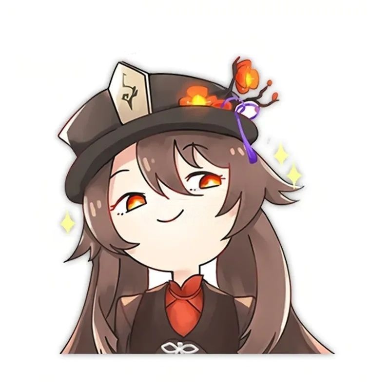 Genshin Impact 'Hu Tao | Smirking' Vinyl Car Sticker