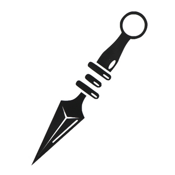 Naruto 'Kunai Weapon' Vinyl Car Sticker