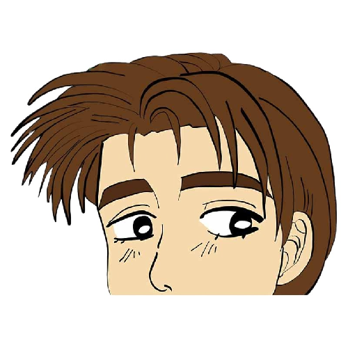 Initial D 'Takumi Fujiwara | Looking' Vinyl Car Peeker Sticker