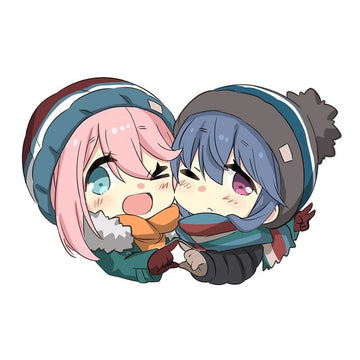 Laid-Back Camp 'Nadeshiko and Rin | Winking' Vinyl Car Sticker