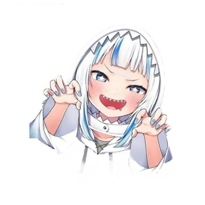 Music 'Gawr Gura | Frightening' Vinyl Car Peeker Sticker