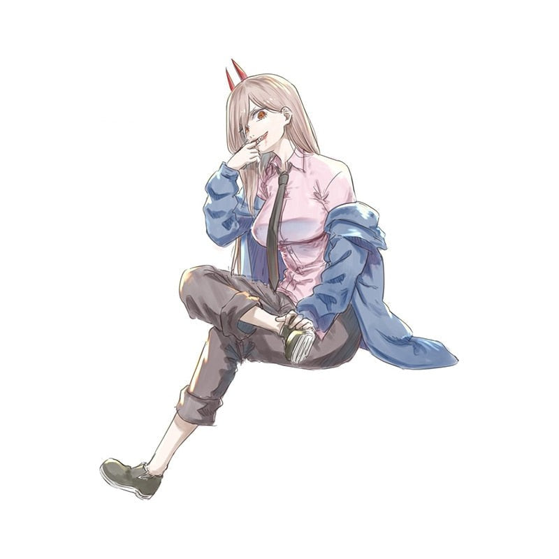 Chainsaw Man 'Power | Biting Finger' Vinyl Car Sticker