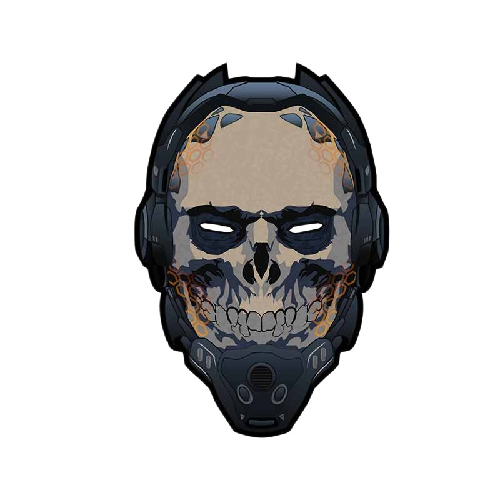 Skull 'Helmet' Vinyl Car Sticker