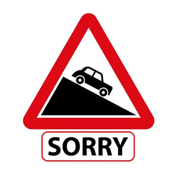 Steep Descent 'Sorry | Car' Vinyl Car Sticker