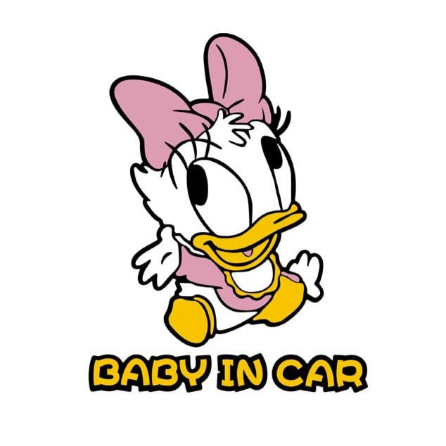 Baby In Car 'Baby Daisy Duck | Looking Up' Vinyl Car Sticker