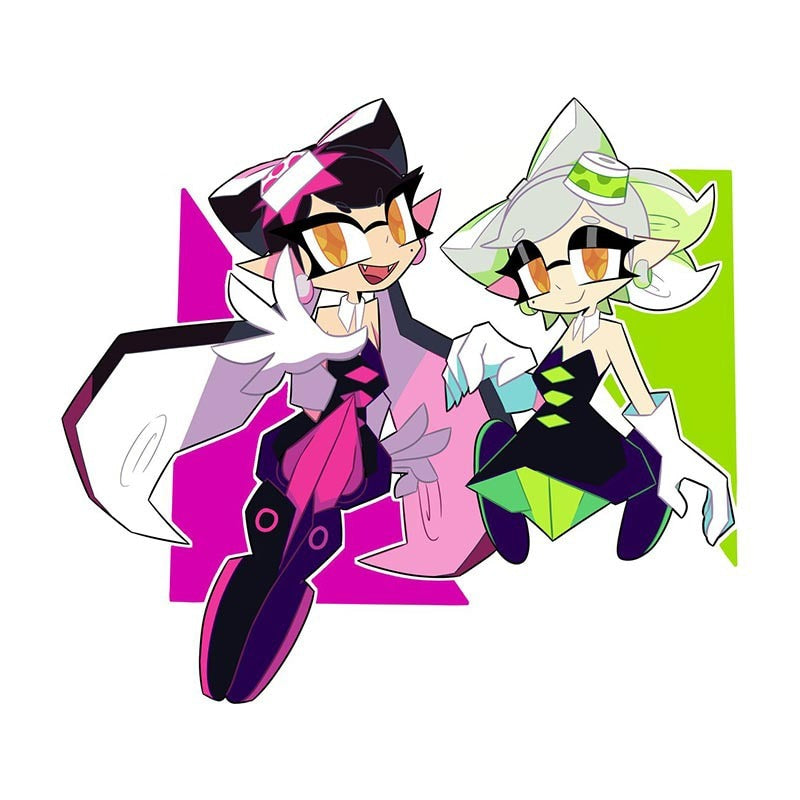 Splatoon 'Callie and Marie | Squid Sisters' Vinyl Car Sticker