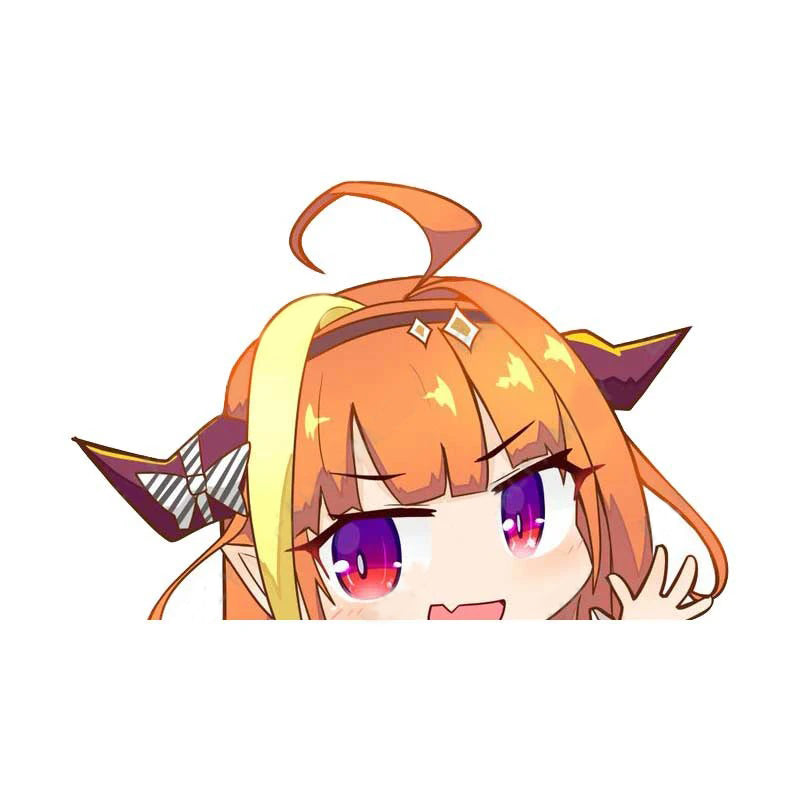 Virtual YouTuber 'Kiryu Coco | Waving' Vinyl Car Peeker Sticker
