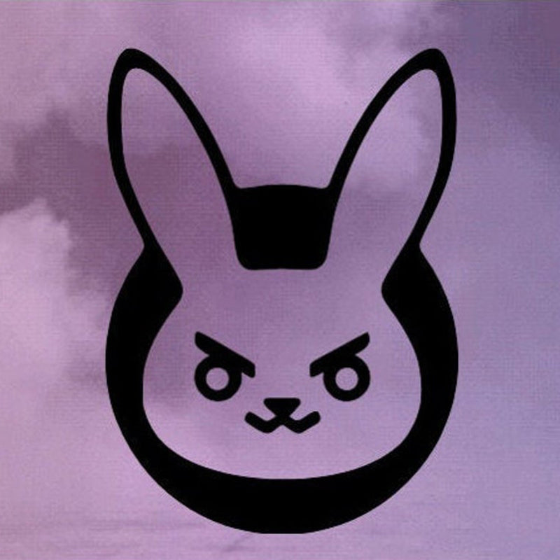 Overwatch 'D.Va Bunny Logo | Head' Vinyl Car Sticker