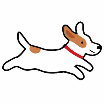 Jack Russell Terrier Dog 'Jumping' Vinyl Car Sticker