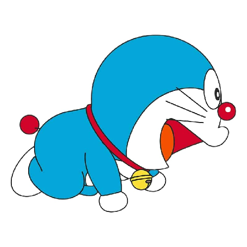 Doraemon 'Crawling | Right' Vinyl Car Sticker