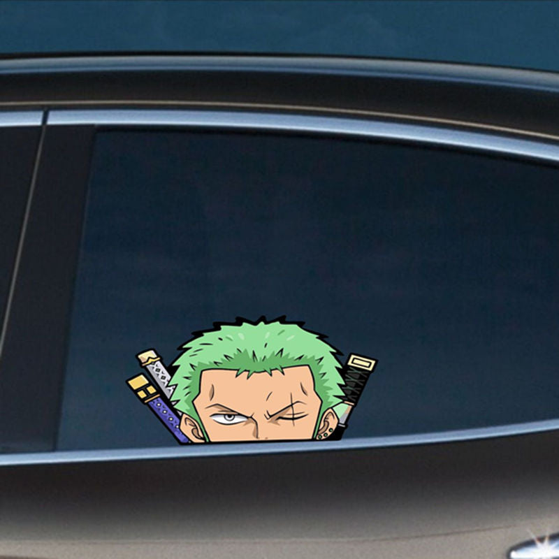 One Piece 'Roronoa Zoro | Serious' Vinyl Car Peeker Sticker