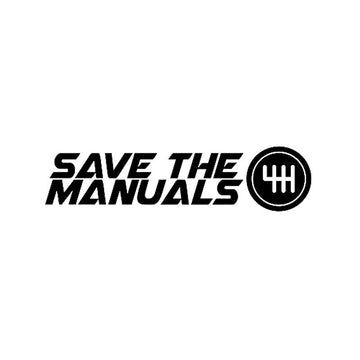 Cool 'Save The Manuals' Vinyl Car Sticker