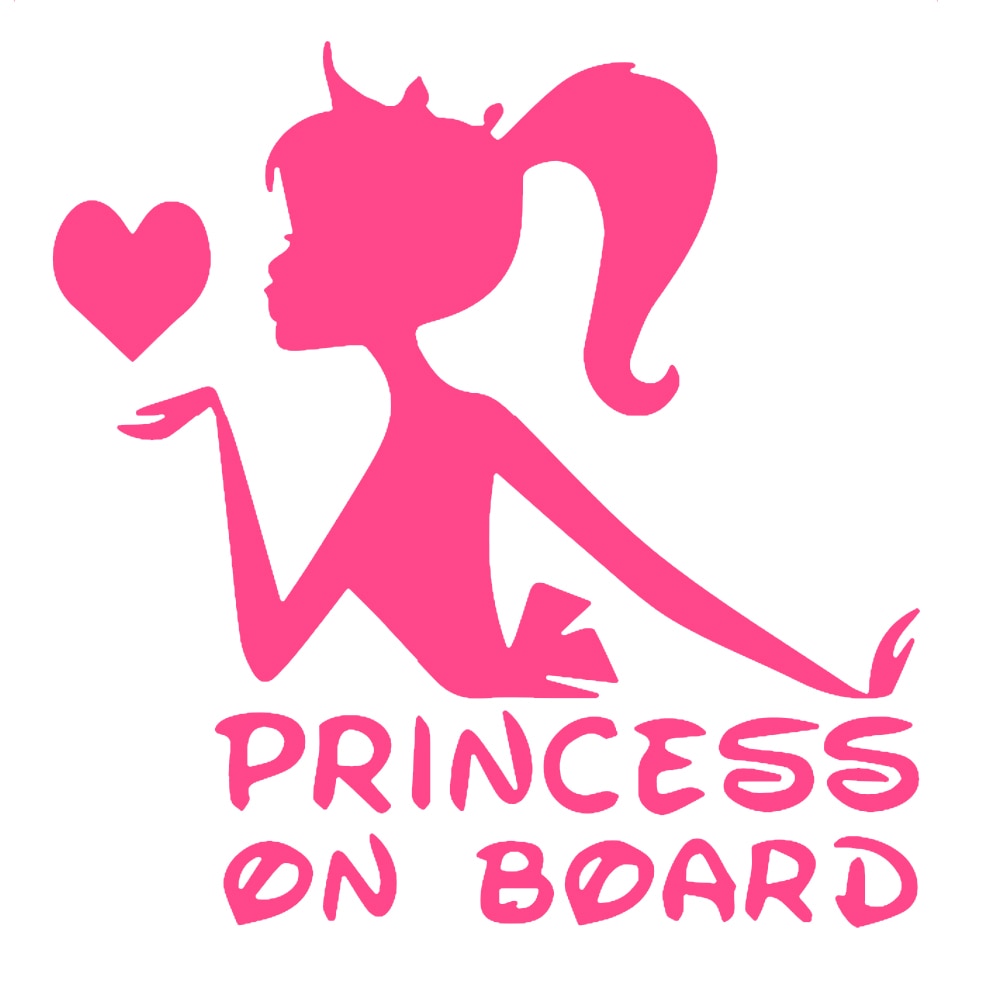 Princess On Board 'Blowing Heart | 2.0' Vinyl Car Sticker