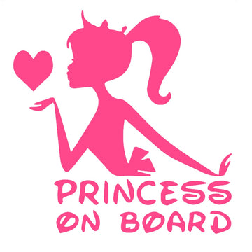 Princess On Board 'Blowing Heart | 2.0' Vinyl Car Sticker