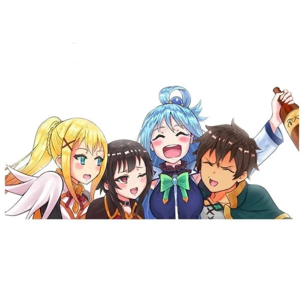 KonoSuba 'Darkness-Megumin-Aqua-Kazuma | Shouting' Vinyl Car Peeker Sticker