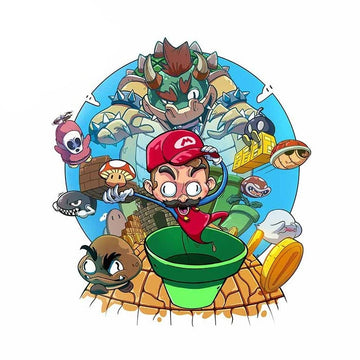 Super Mario Bros. 'Casts' Vinyl Car Sticker