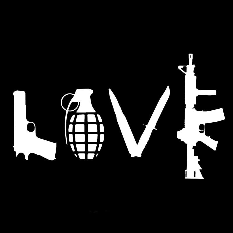 Military Tactical 'LOVE Tactical Weapons' Vinyl Car Sticker