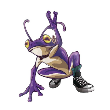 Purple Frog 'Vulcan Salute' Vinyl Car Sticker