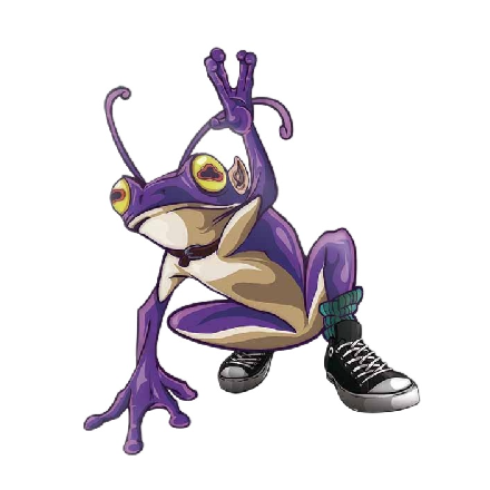 Purple Frog 'Vulcan Salute' Vinyl Car Sticker