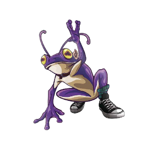 Purple Frog 'Vulcan Salute' Vinyl Car Sticker